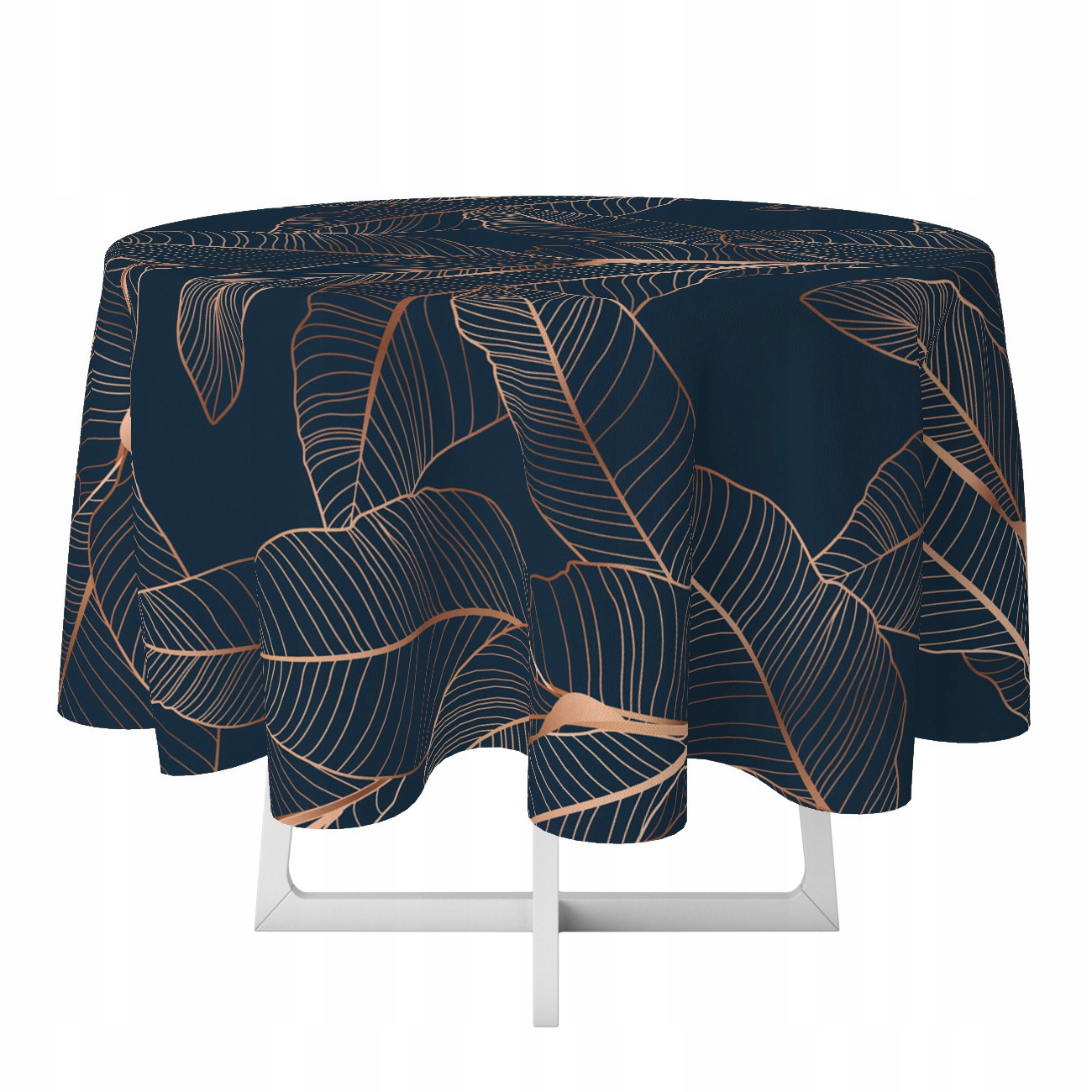 

Obrus Dekoracyjny Koło 140 Wzór Miedź Granat