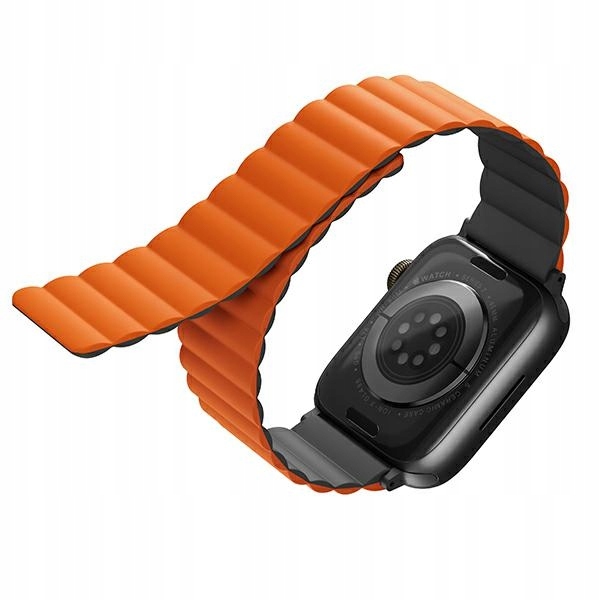 Řemínek pro Apple Watch 42 mm Uniq Revix Magnetický šedo-oranžový
