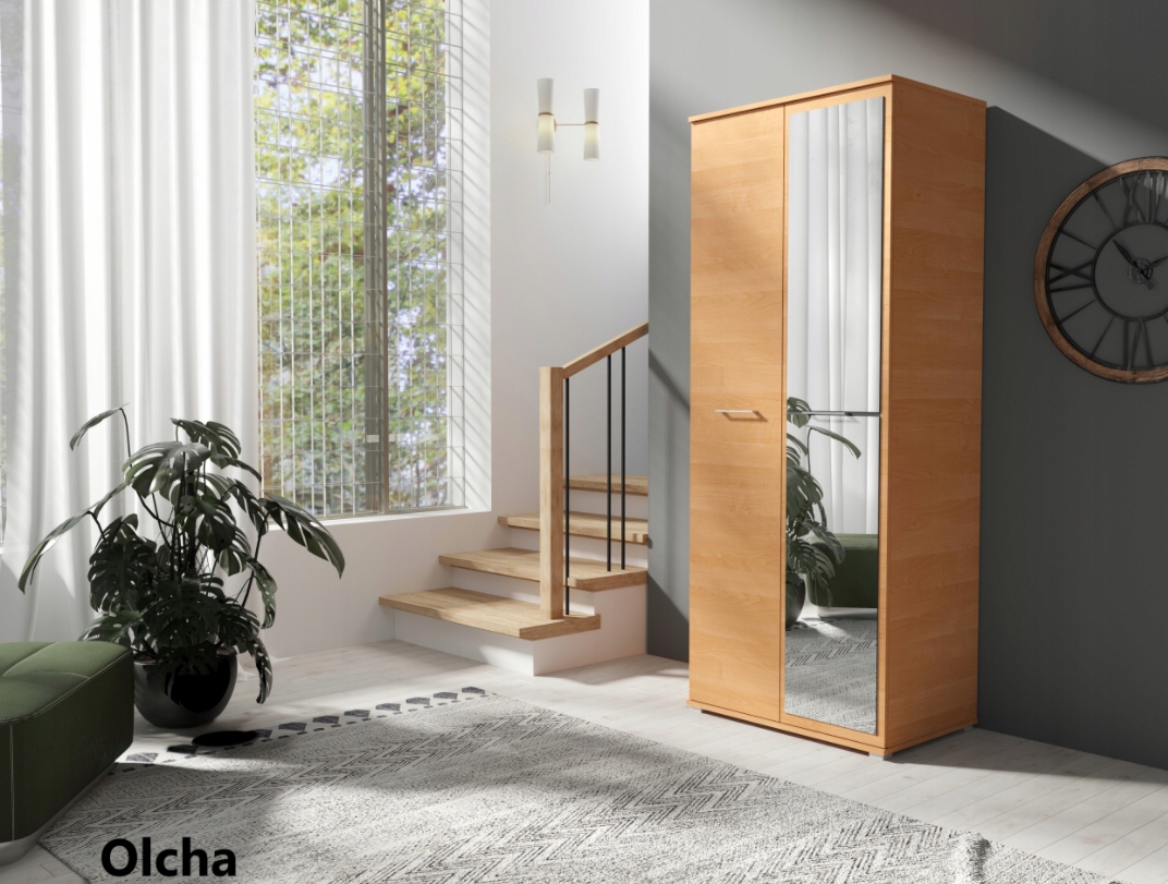 Szafa z Lustrem 80cm Olcha 9 kolorów KUBA 2D