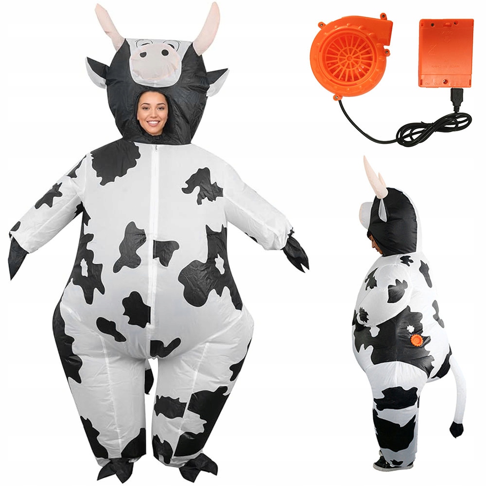 Zábavný nafukovací kostým krávy Halloween Cosplay párty pro dospělé