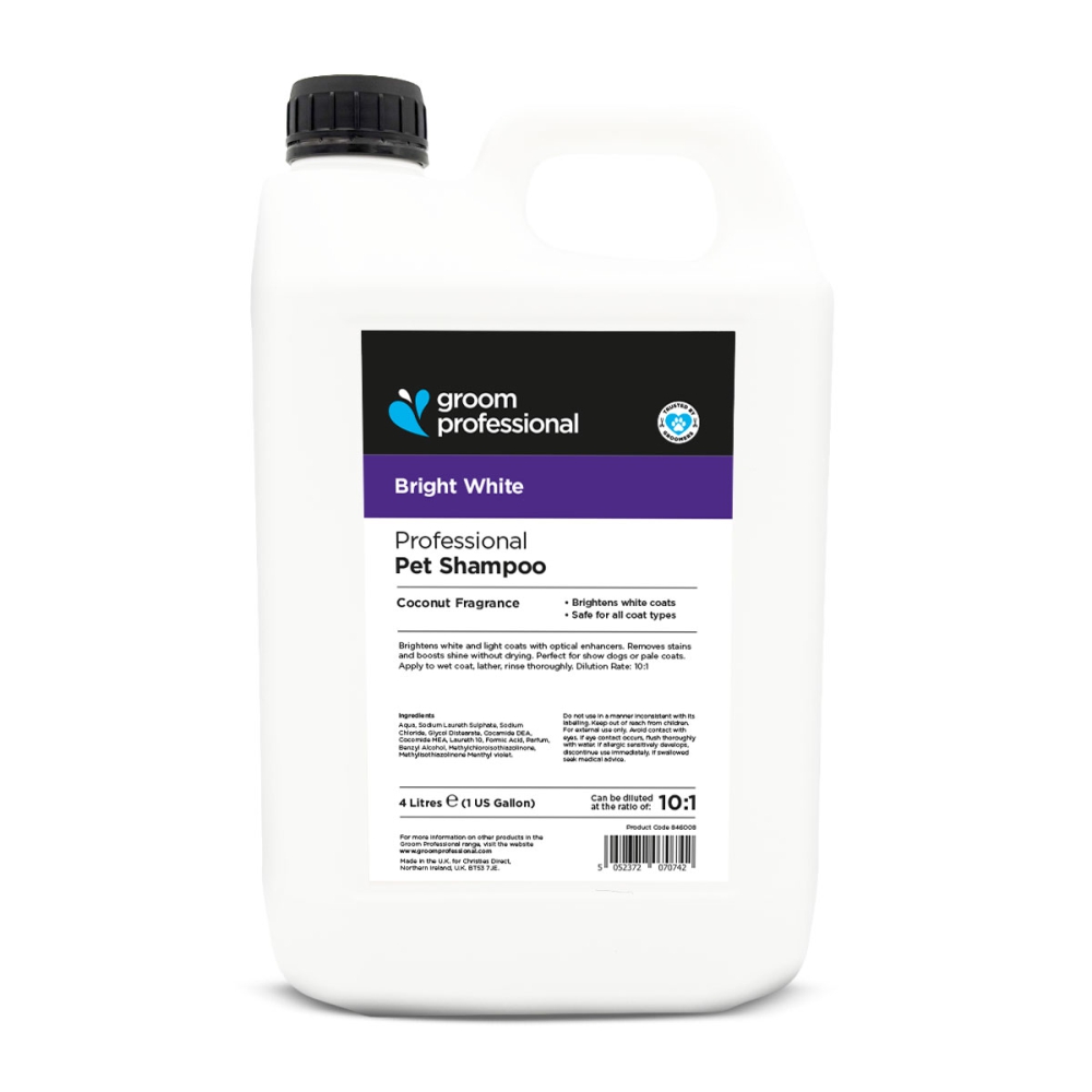 Groom Professional Bright White Shampoo 4 l szampon do jasnej sierści