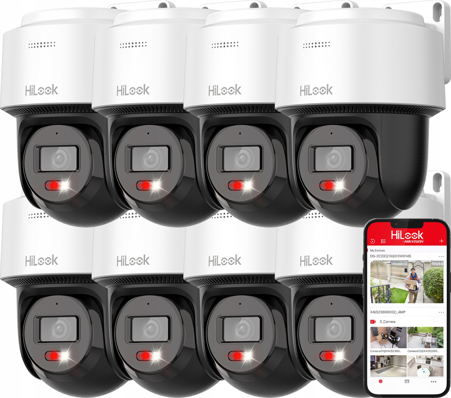 Otočná kamera 8x PoE 4Mpx PTZ-N4MP-P HiLook Reproduktor Mikrofón Autotracking