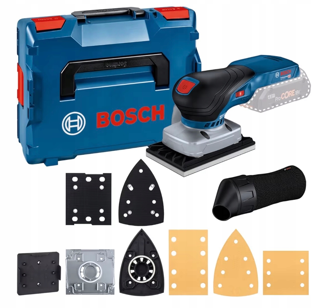 Szlifierka oscylacyjna akumulatorowa 18V akcesoria L-boxx Bosch Gss 18V-13