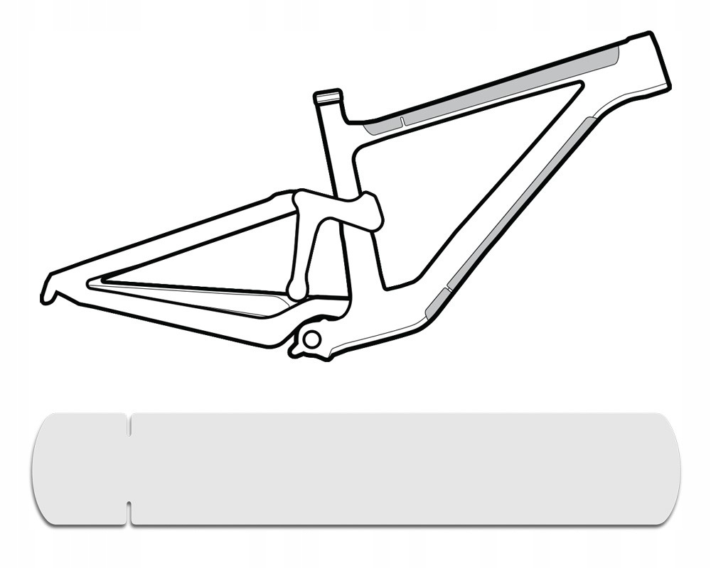 Osłona na ramę Lizardskins Clear Protective Frame Wrap Large 79x464 mm