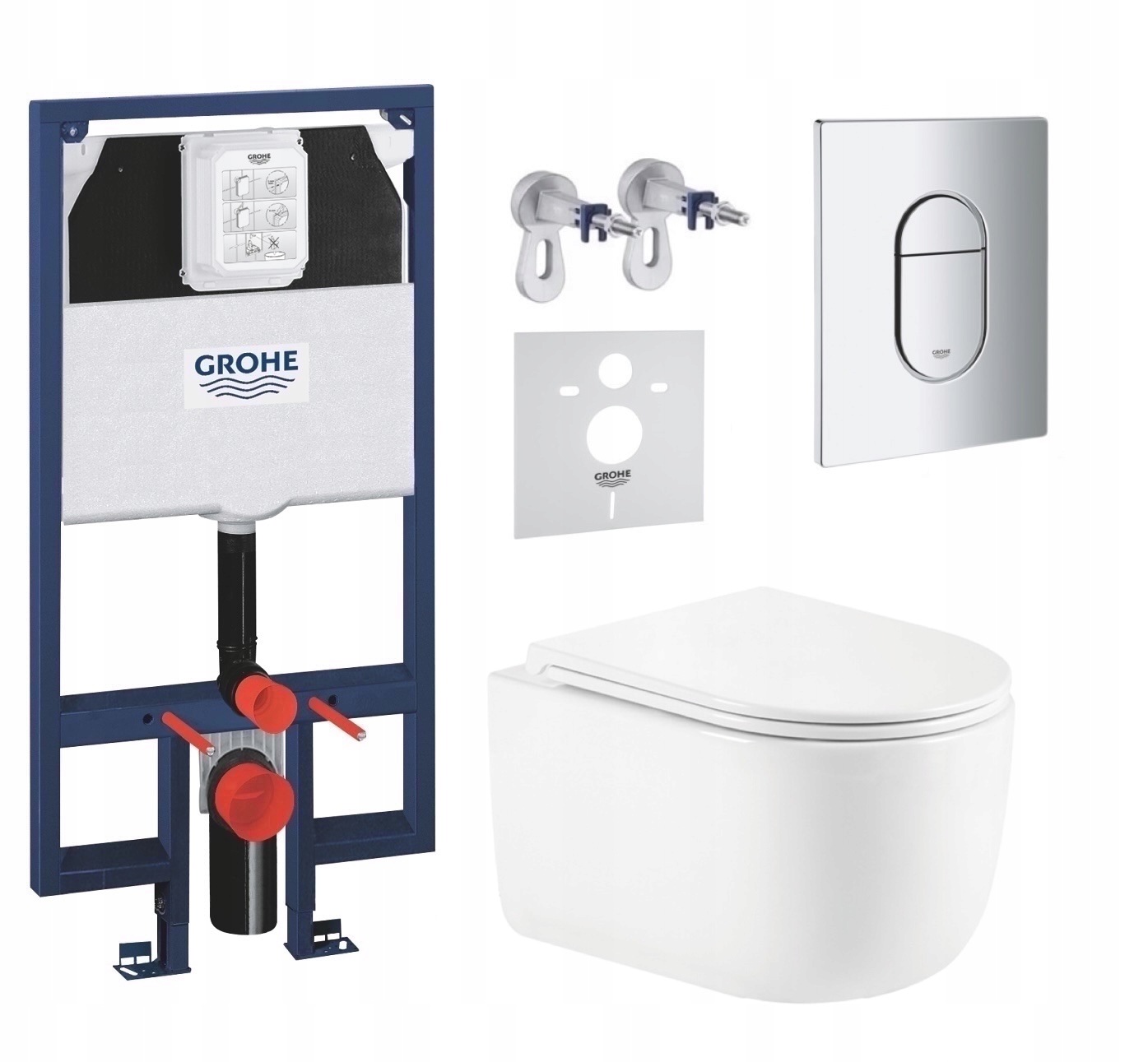 7v1 Wc Sada, Stelaz Grohe Slim Wc Miska Tornado Imprese Tlačidlo