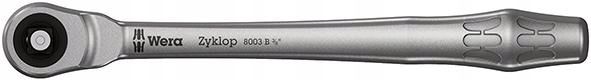 Hrkálka s prepichovateľným unášačom Zyklop metal push 3/8" Wera