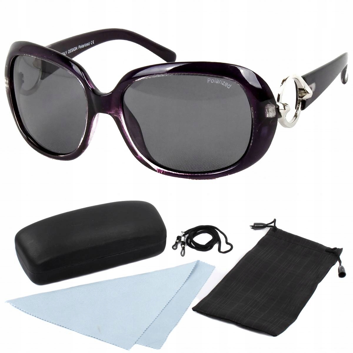 Polar Fashion 8369 C5 Černé polarizované sluneční brýle s pouzdro
