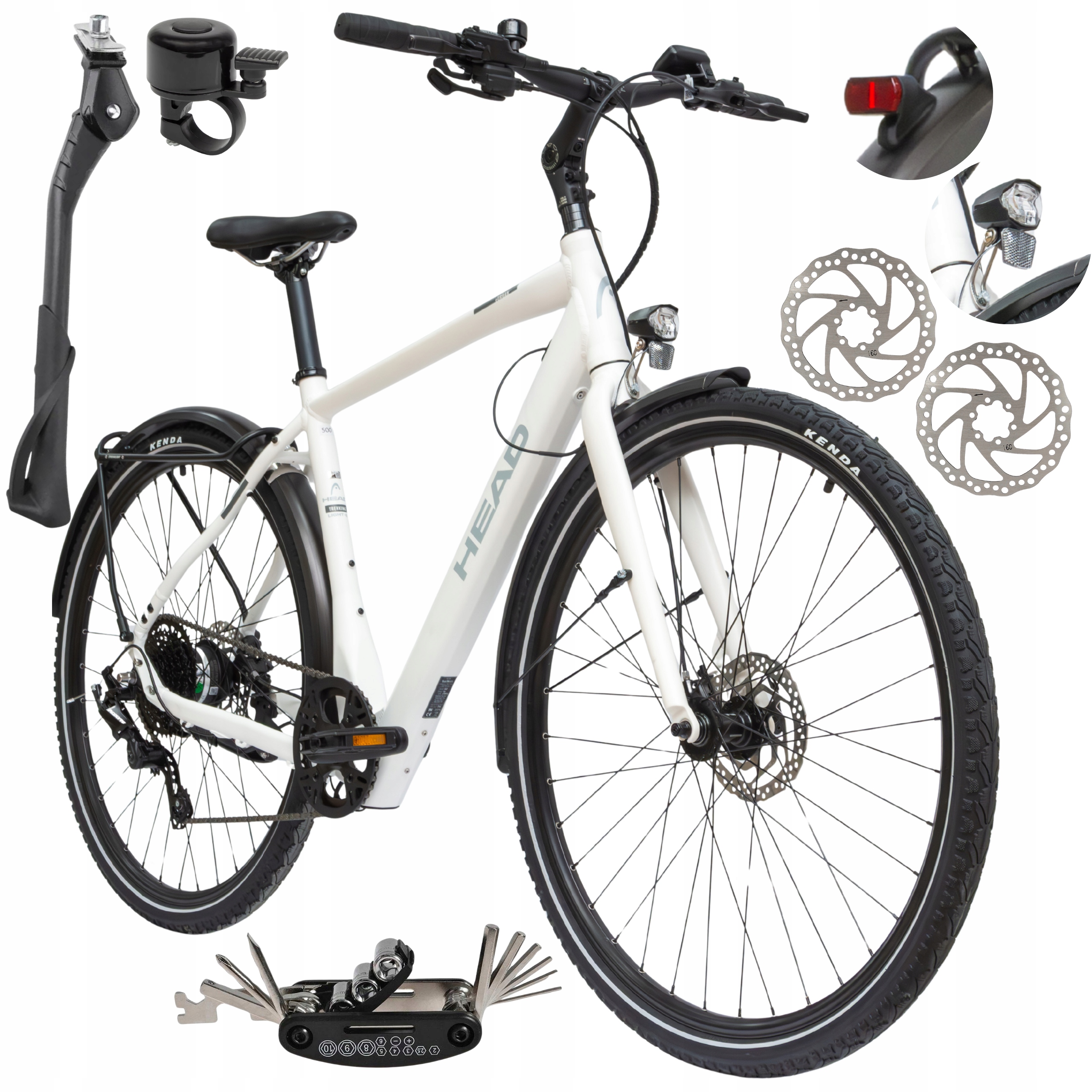 Rower Elektryczny Męski Trekkingowy 28 Head 250W Bafang Hydraulika Lekki