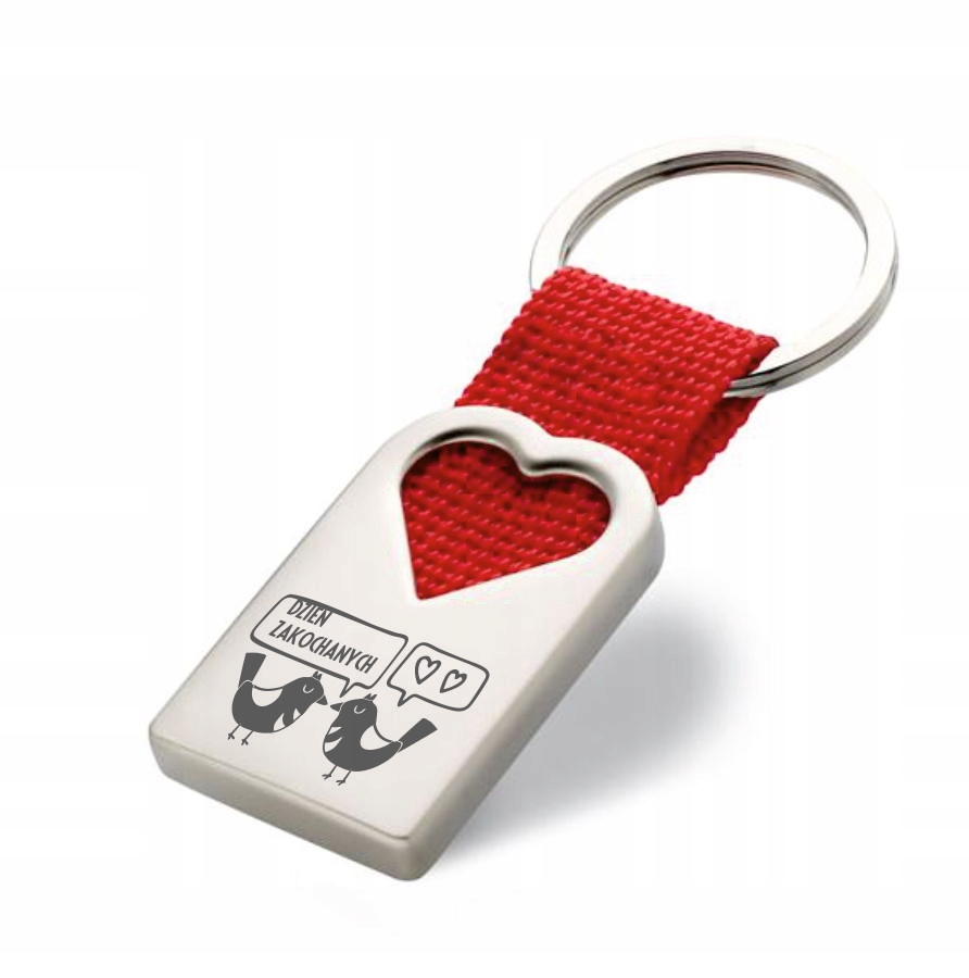 Breloczek SERDUSZKO na WALENTYNKI + GRAWER Płeć uniseks