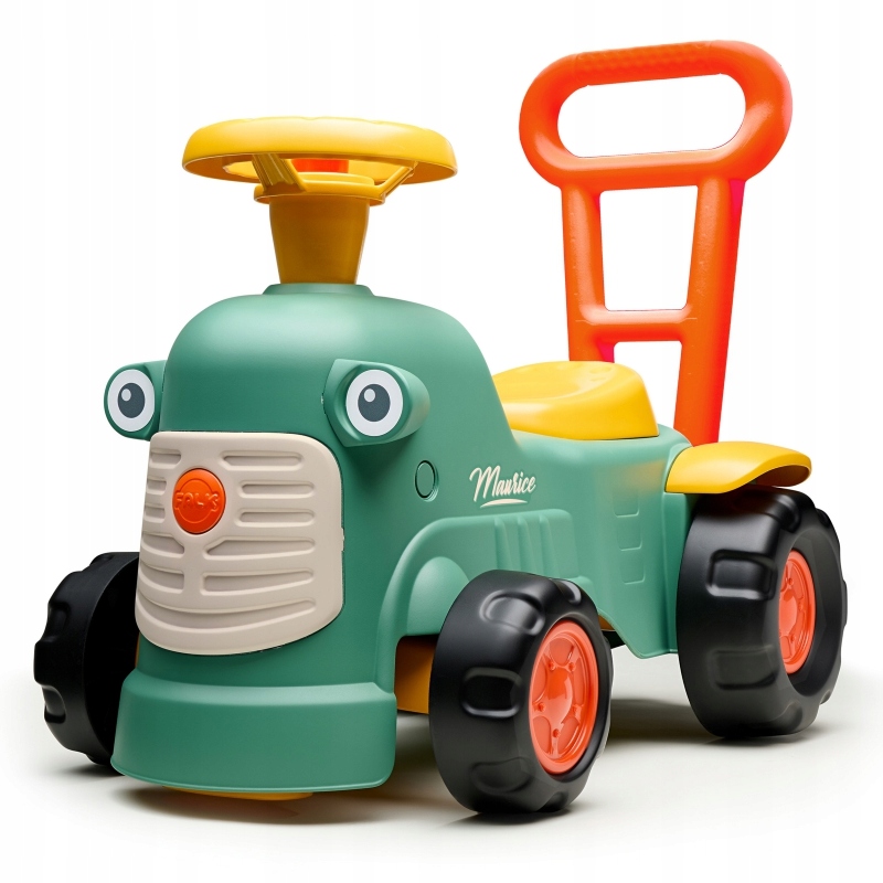 Falk Maurice Traktorek Jeździk Zielony Pchacz Odpychacz Schowek od 1 roku