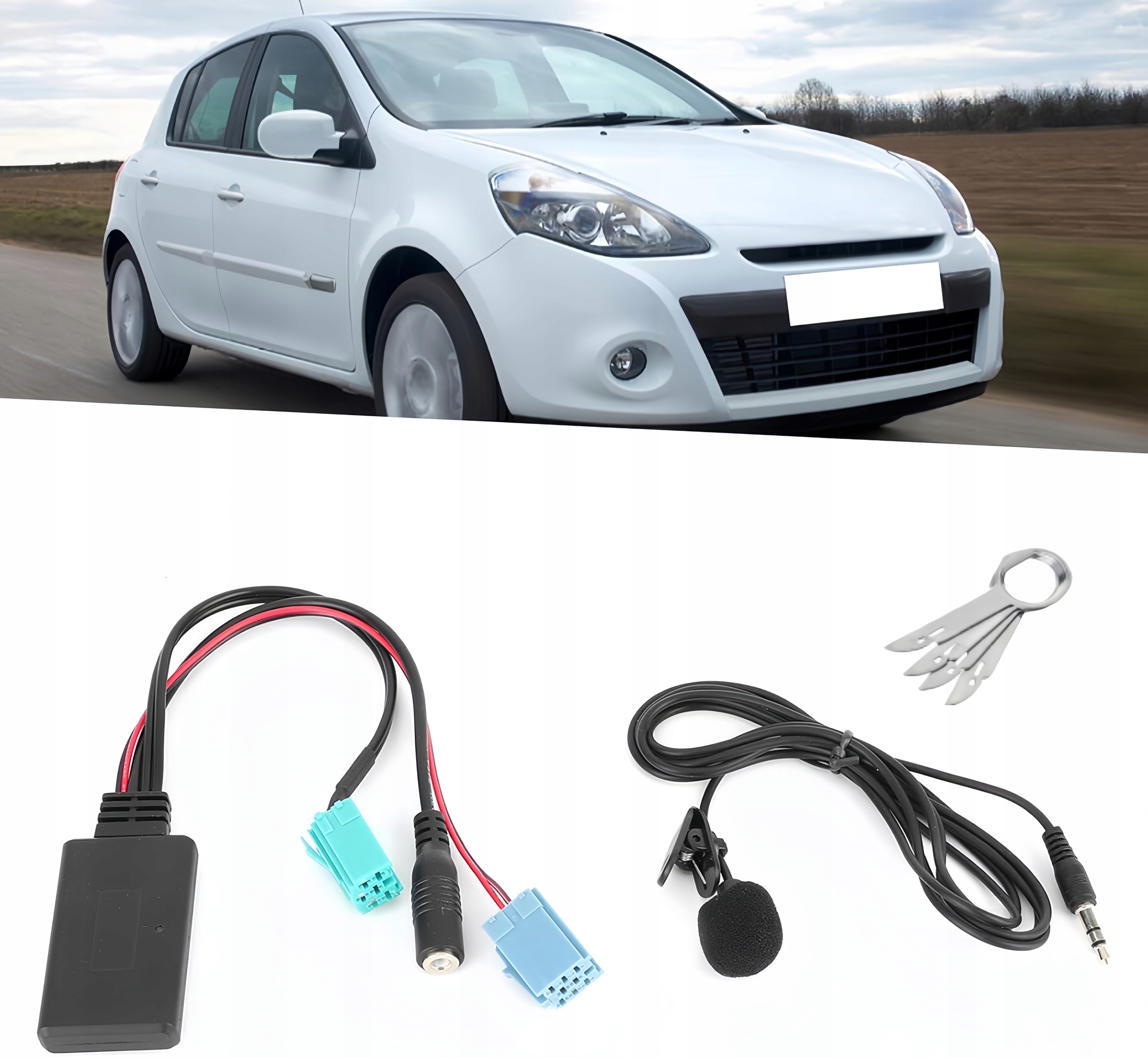 Adapter Aux do samochodów Renault Scenic i Megane z Bluetooth i mikrofonem