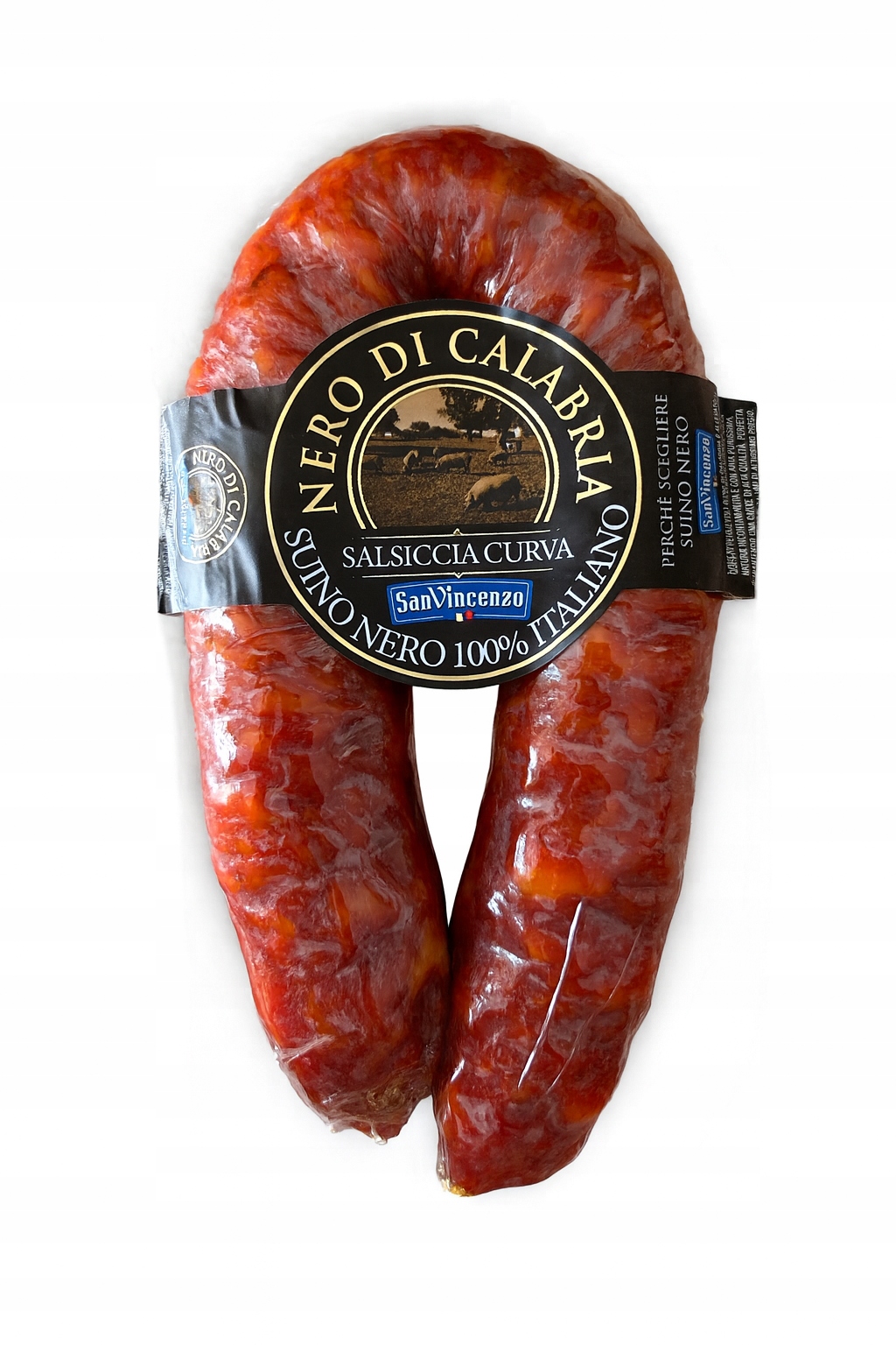 Levně Klobása z černého prasete Salsiccia jemná di Calabria Italská San Vincenzo