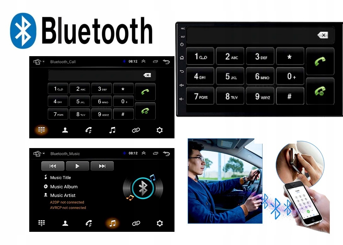 RADIO RDS ANDROID AUTO BLUETOOTH FORD C-MAX FOCUS Rodzaj akcesoryjny