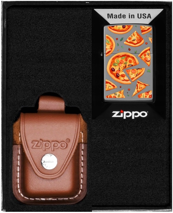 Sada Zippo Zapalovač Pizza Design Dárkový No2