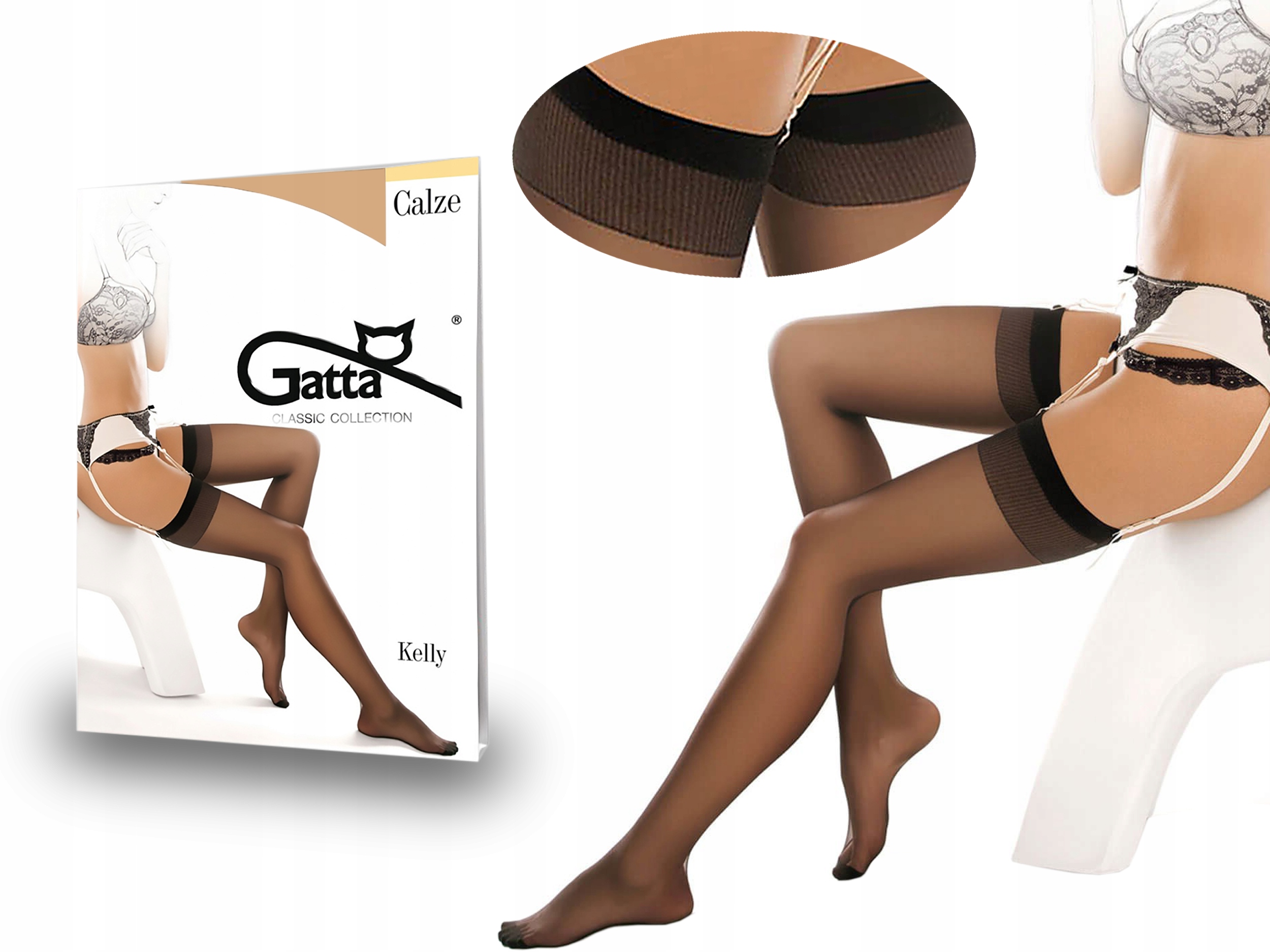 

Gatta Kelly pończochy, 2 pary, stretch, visone 1/2
