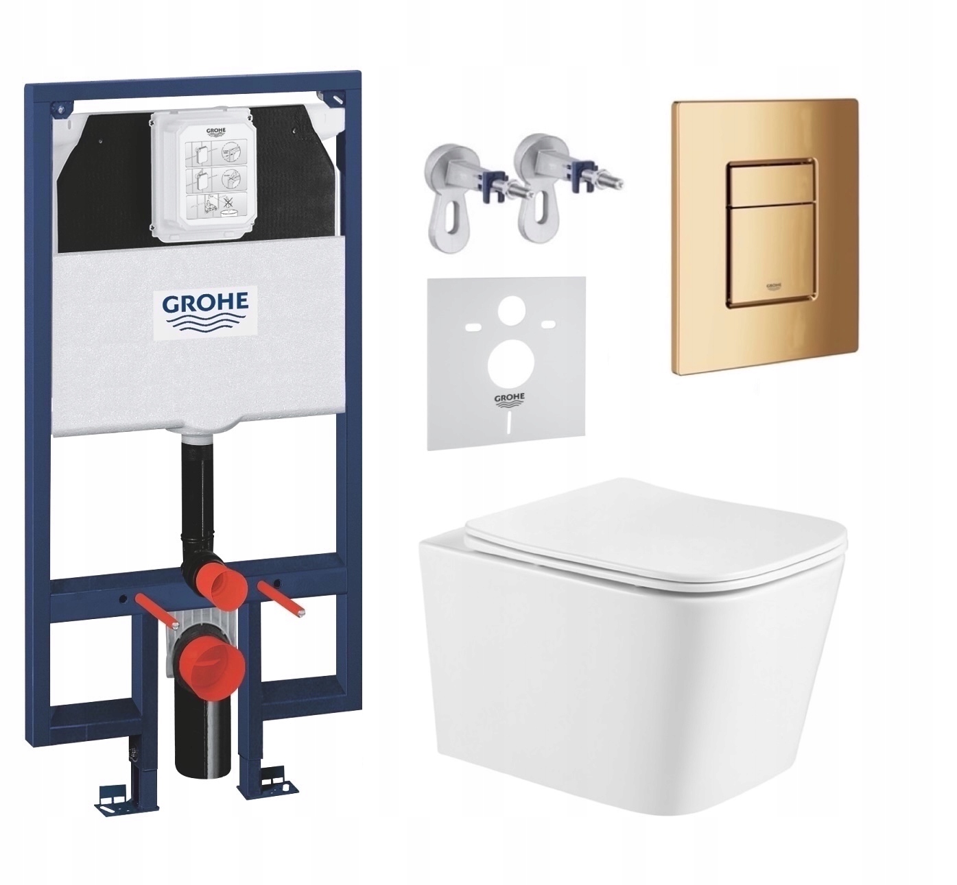 7v1 Wc Sada, Stelaz Grohe Slim Wc Miska Imprese Tornado Tlačidlo