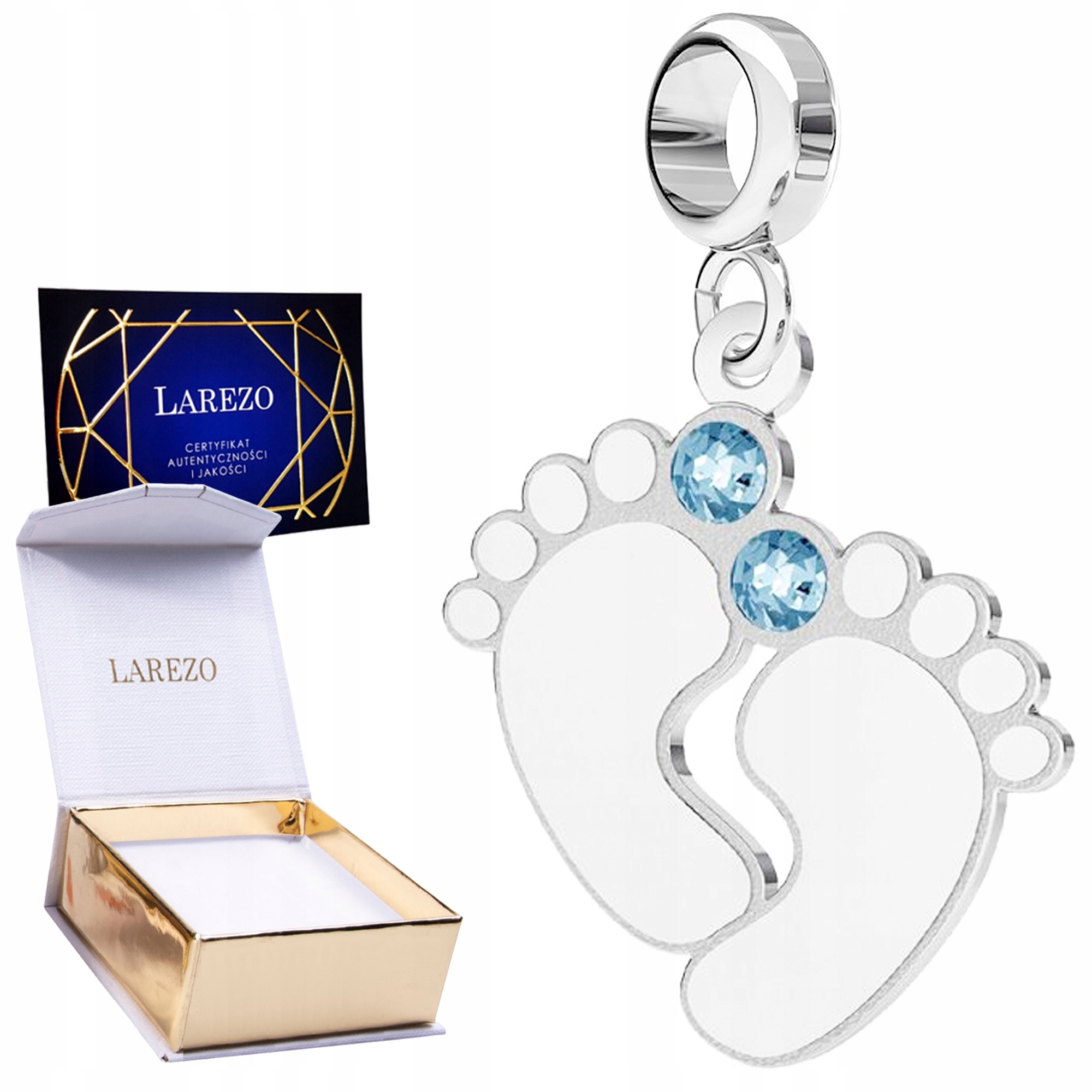 

Charms wiszący Dziecięce Stópki srebro 925