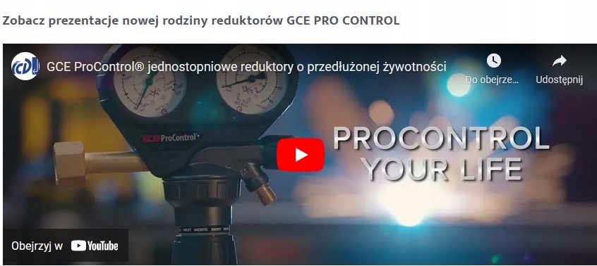 Reduktor jednostopniowy GCE PRO-CONTROL - Acetylen Model PRO-CONTROL