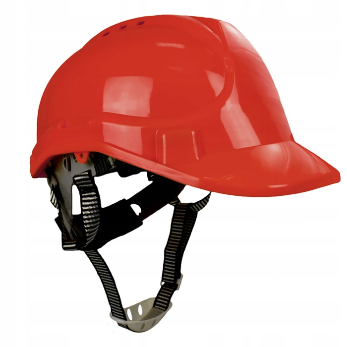 Hełm Kask BHP Budowlany Roboczy Ochronny Czerwony