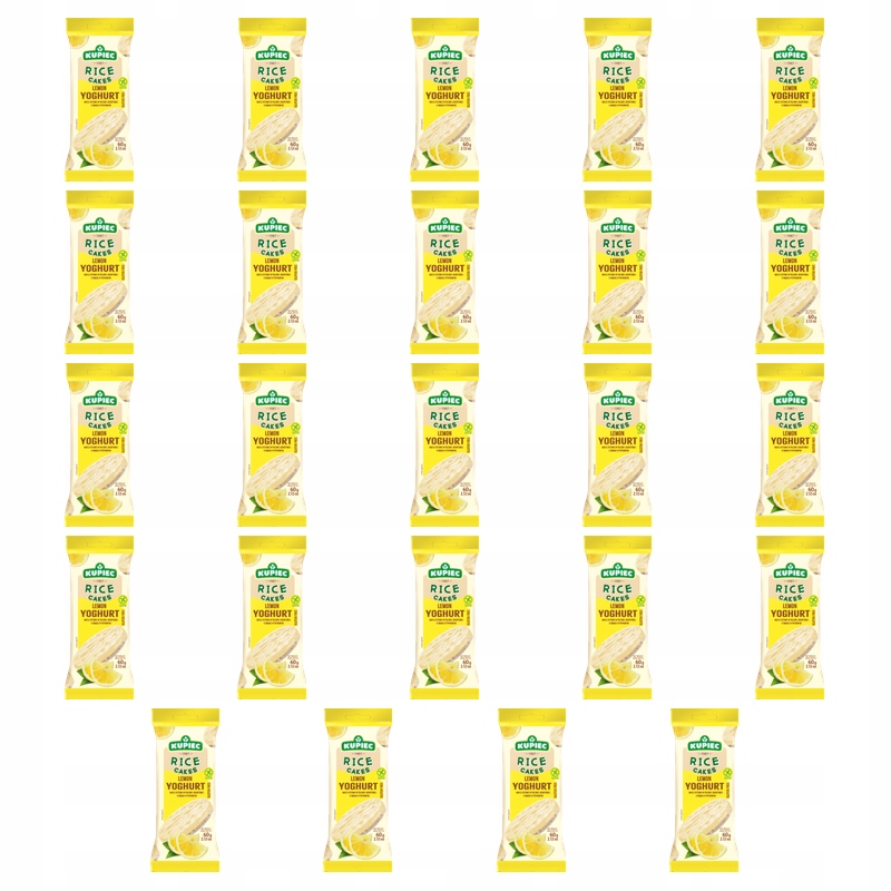 Kupiec Wafle ryżowe w polewie jogurtowej o smaku cytrynowym 60g X24