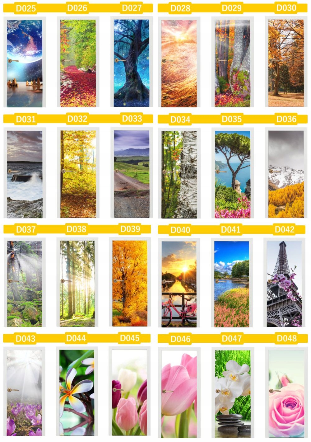 FOTOTAPETA NAKLEJKA samoprzylepna na drzwi WYBÓR Marka agmART