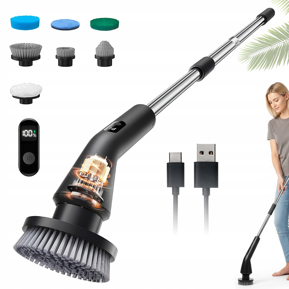 Levně Elektrický Kartáč Do Koupelny, Podlahy A Auta, 2 Rychlostní Stupně