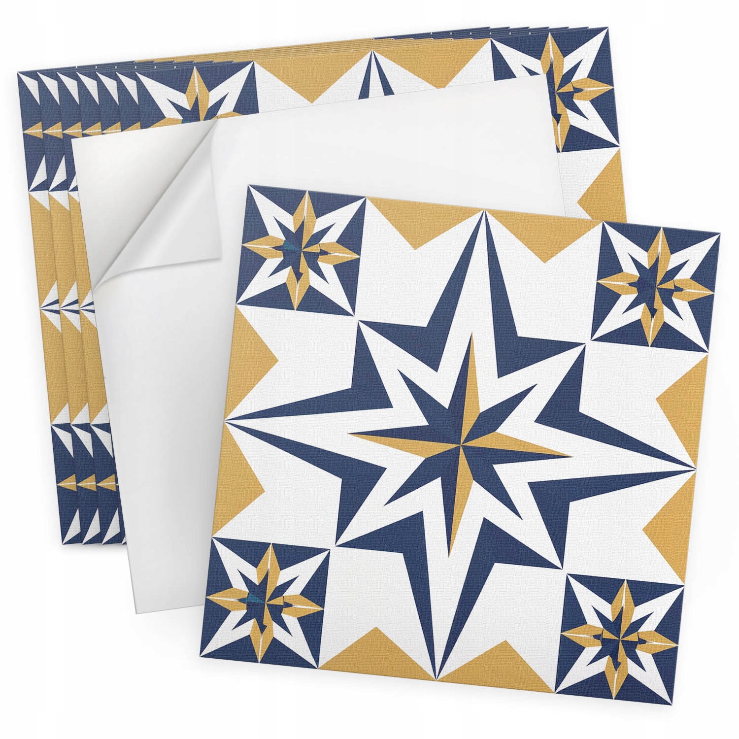 Vinylové dlaždice S Potiskem 9 ks 30x30 cm Geometrické hvězdy v čtvercích