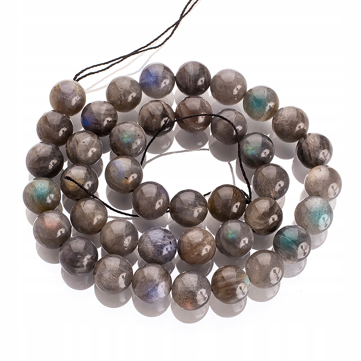 Přírodní Labradorit třída Aa 10mm 38ks/38cm/nic