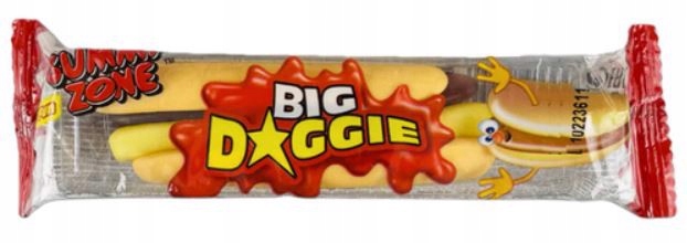 Żelki w Kształcie Hot Doga Big Doggie 28g 36 Sztuk, 01-07-2027r.
