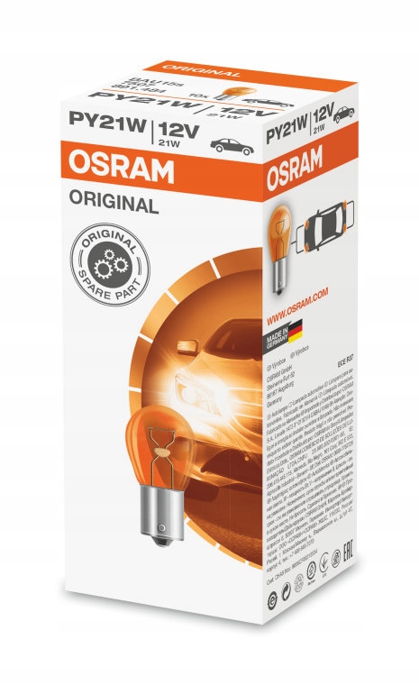 10x OSRAM ORIGINAL ŻARÓWKA PY21W 12V 7507