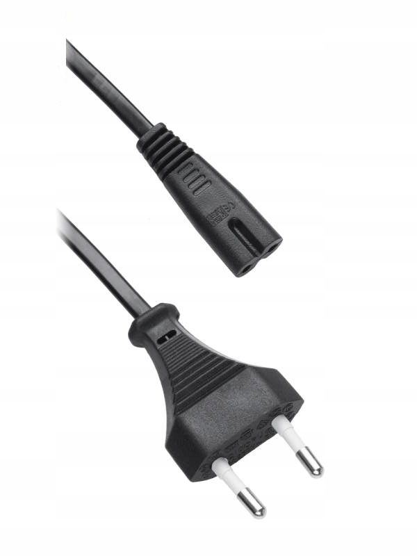 KABEL PRZEWÓD ZASILAJĄCY C7 RTV AGD RADIO ÓSEMKA 2 PIN WTYCZKA PŁASKA ...