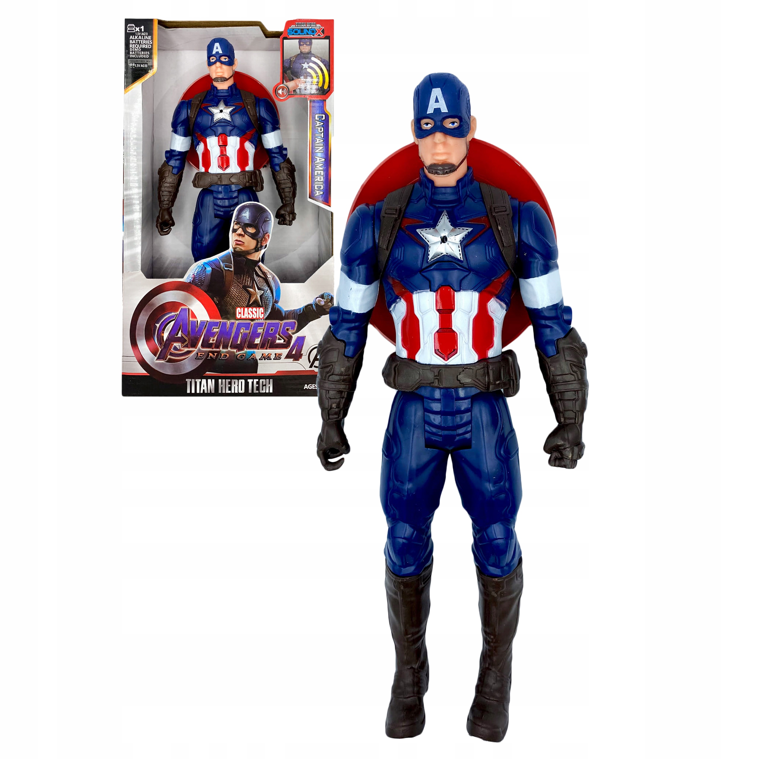 FIGURKA AVENGERS KAPITAN AMERYKA RUCHOMA DŹWIĘK 30