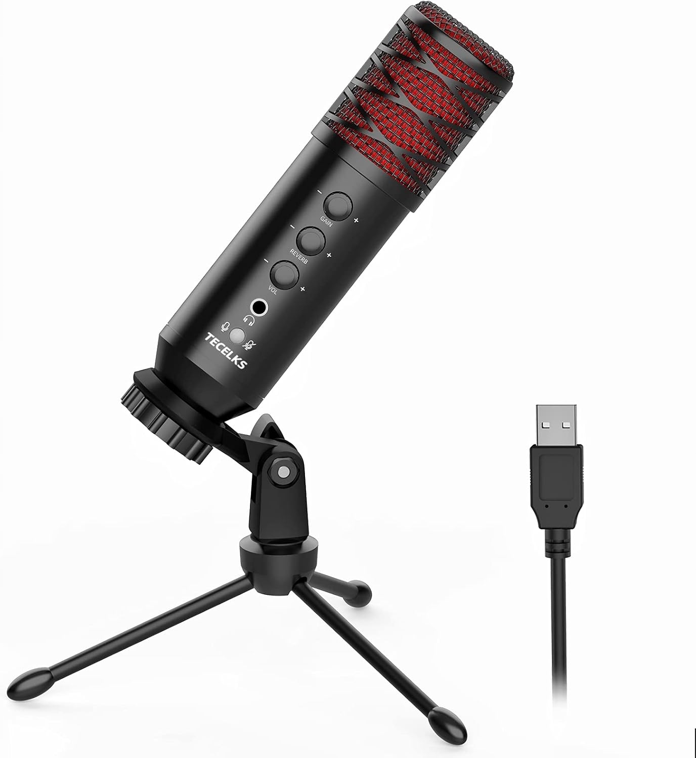 Kondenzátorový Počítačový Mikrofon Gaming Tecelks Stativ Streaming Live