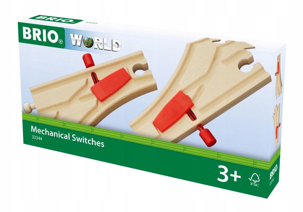 BRIO TORY MECHANICZNA ZWROTNICA ZESTAW 2 ELEMENTY Seria WORLD