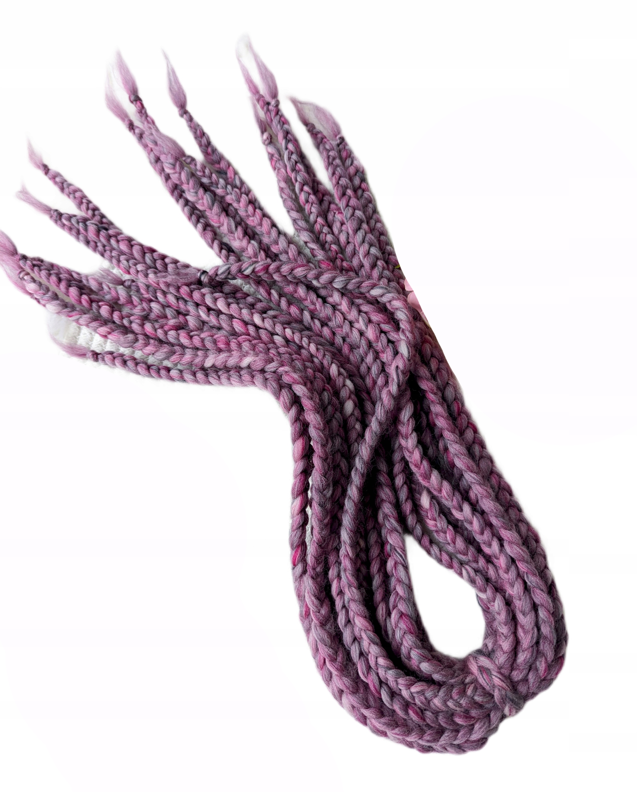 Vlněné copánky Opakovaně Použitelné, růžové, Divoká Orchidej, 40 kusů