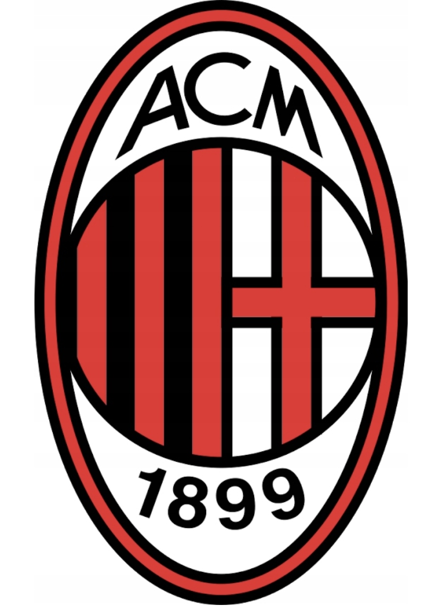 Naklejka 3D na Samochód Auto Gadżety Wodoodporna Naplamk Ac Milan Herb Logo