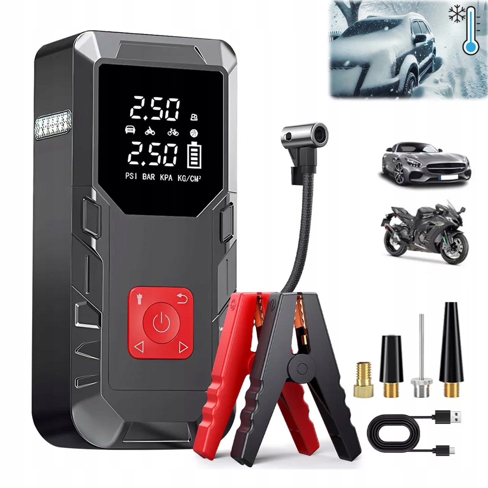 Jump Starter Startér Boosterpowerbank 12V Nabíječka Booster