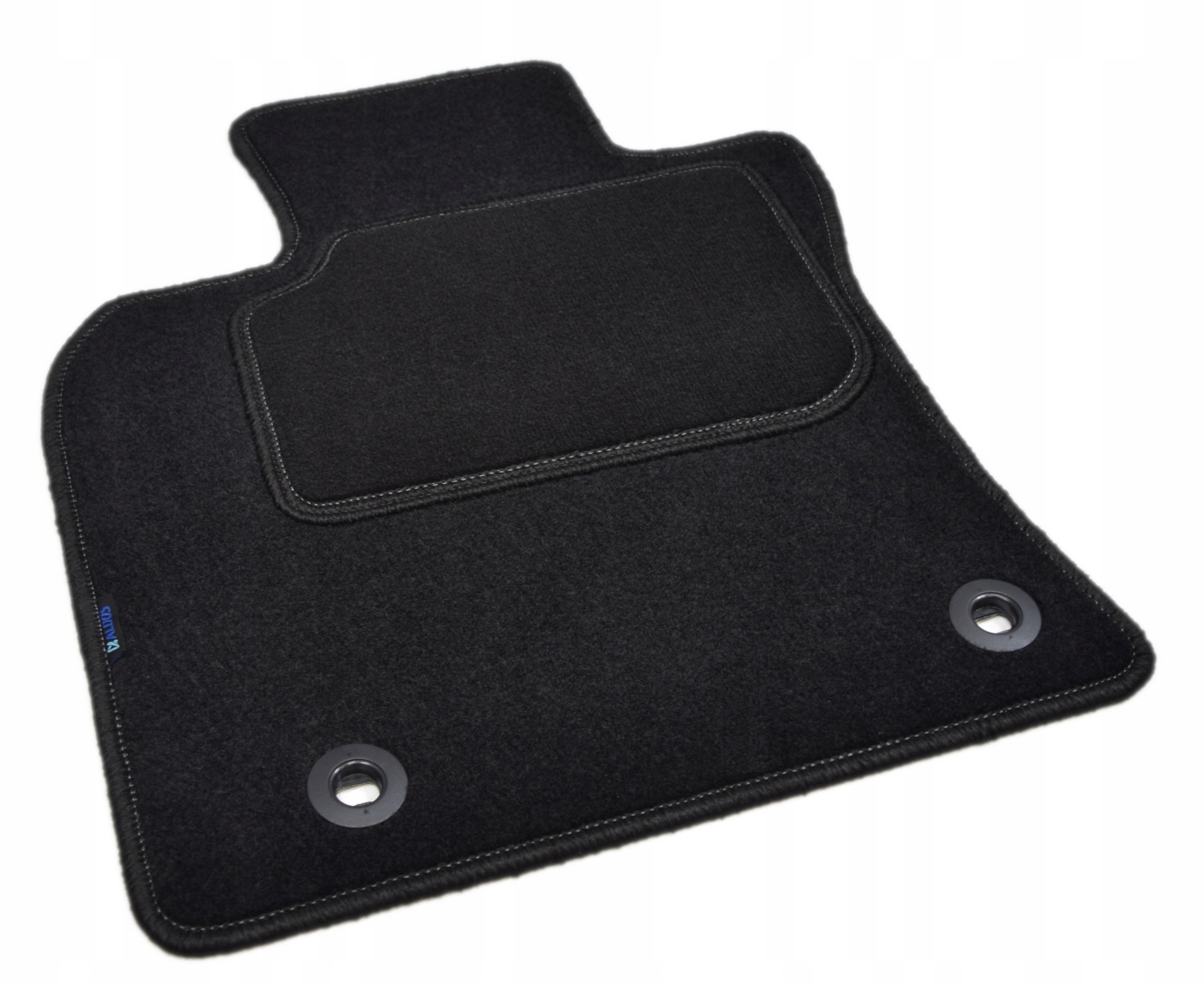 Toyota Camry od 2019r. Czarny dywanik welurowy kierowcy Aldos. Silver