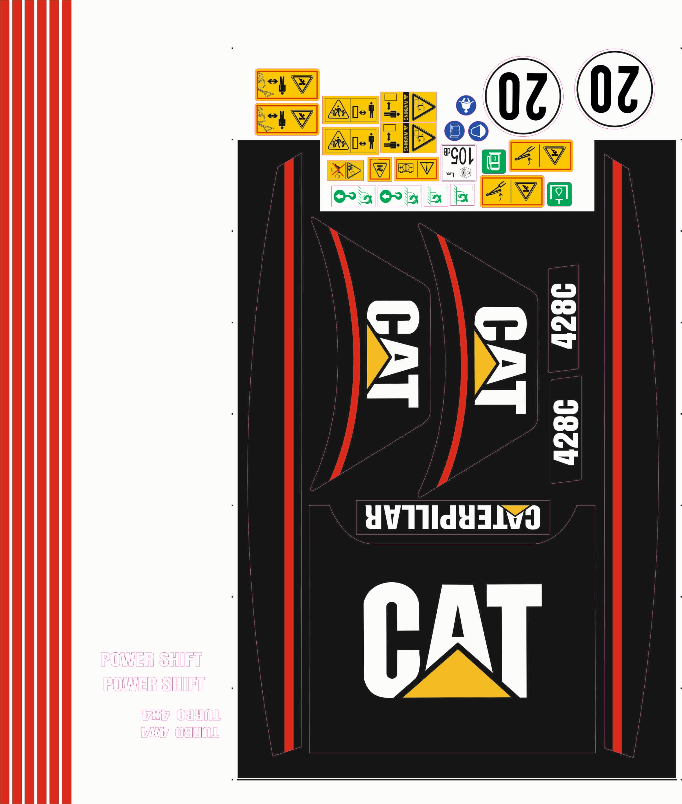 NAKLEJKI NAKLEJKA CAT 301.7D