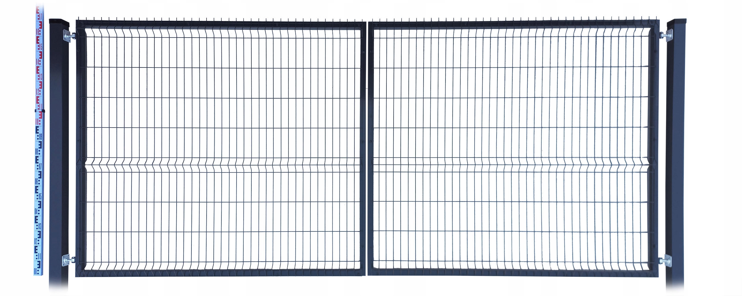 Panelová Brána 170 cm antracit grafit dva Sloupky RAL7016 dvoukřídlá 173 cm