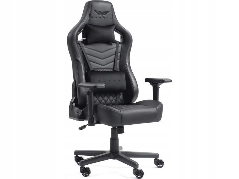Fotel gamingowy Gamvis Elite 2.0 XL Pure Black skóra sztuczna czarny