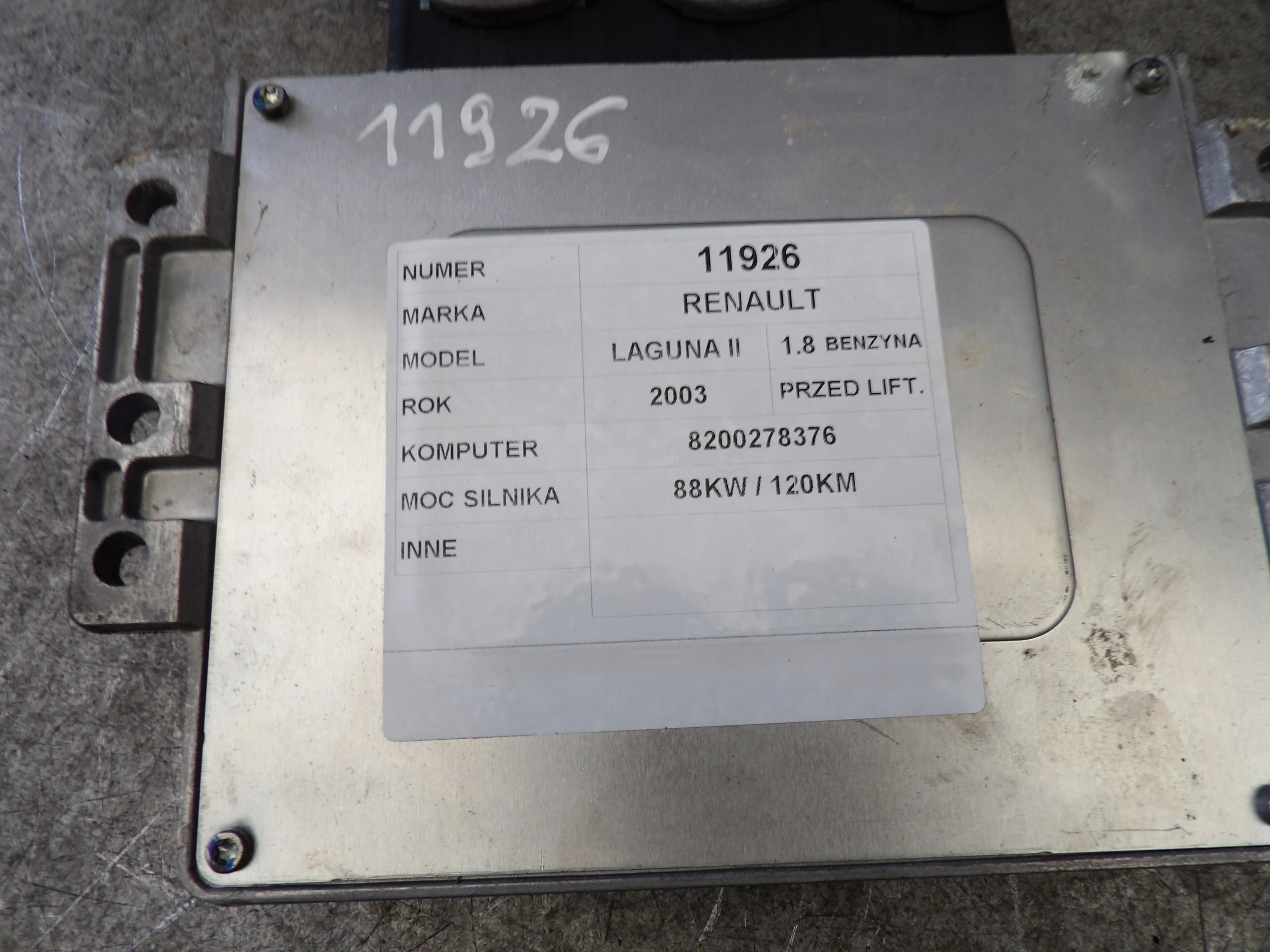 Renault Laguna II 1,8 Computer