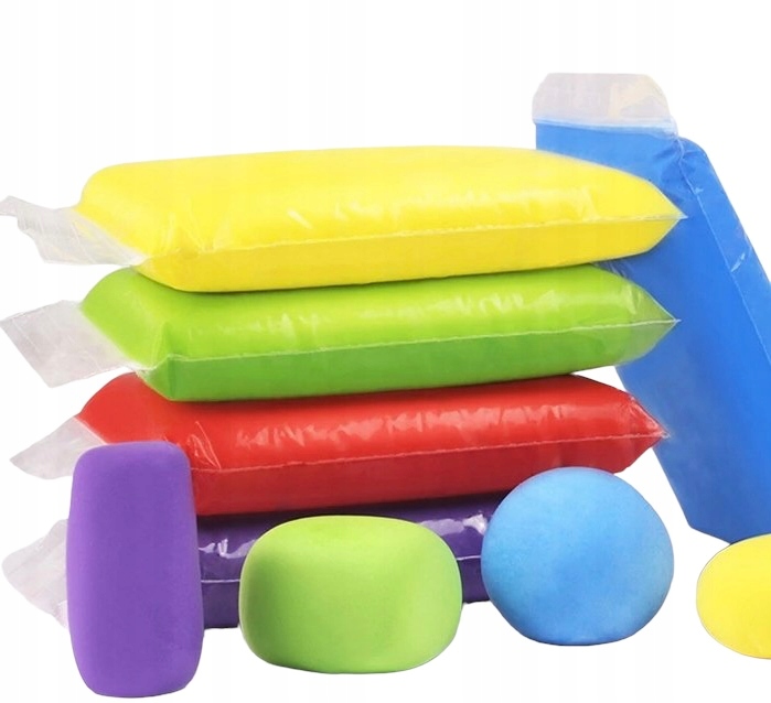 PIANKOLINA SENSORYCZNA PLASTELINA MODELINA GLINA 12 SZT PIANKOWA Materiał pianka