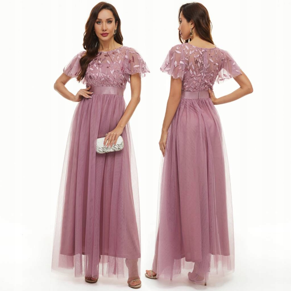 Elegantné dámske večerné šaty s flitrami,XL