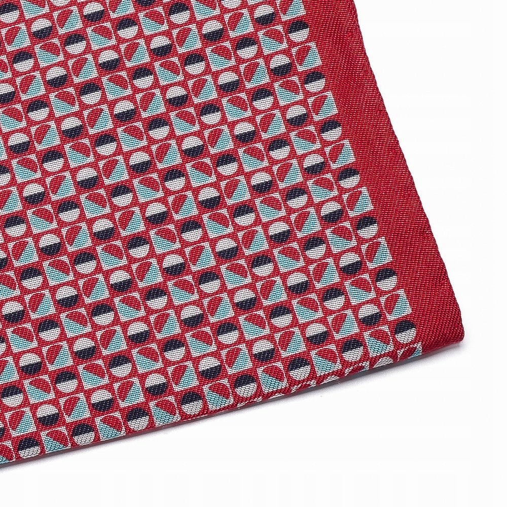 Czerwona poszetka w drobny wzór Marka inna