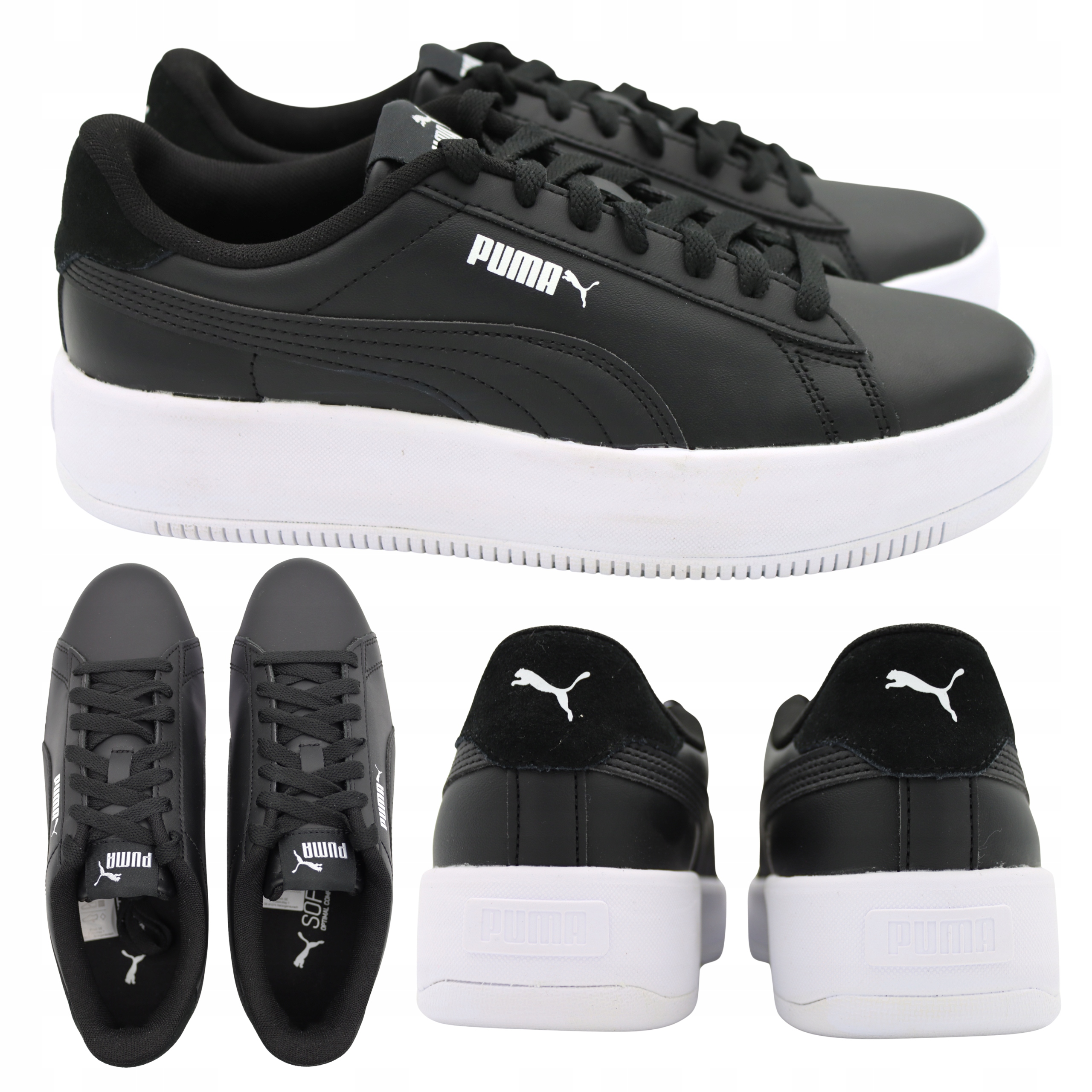 Dámské boty Puma Lily Platform Sportovní tenisky černé kůže Vel. 37