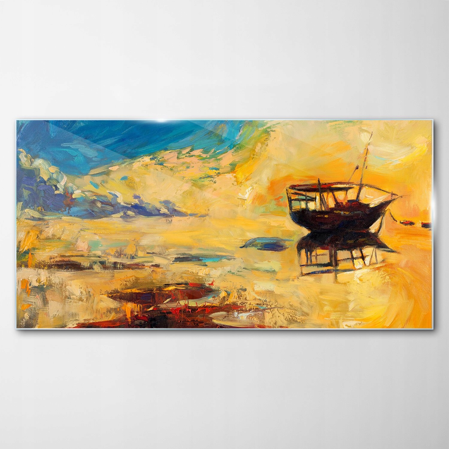 

Hartowany Obraz Szklany Morze Ocean Łódka 100x50