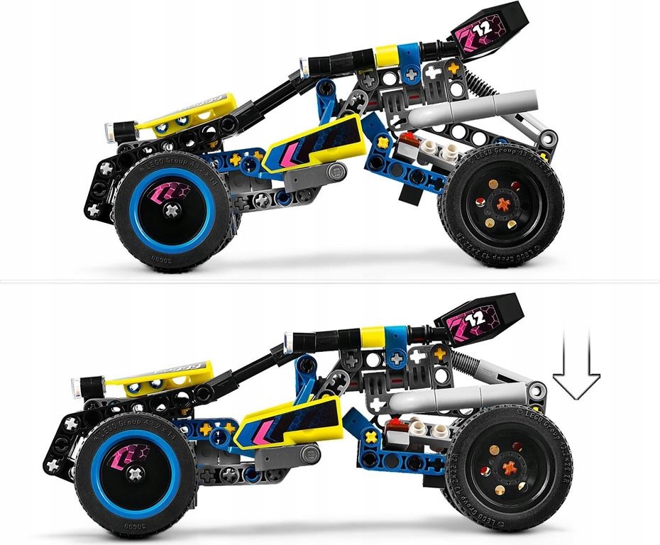 KLOCKI LEGO TECHNIC 42164 WYŚCIGOWY ŁAZIK TERENOWY NA DZIEN OJCA +TORBA Materiał plastik