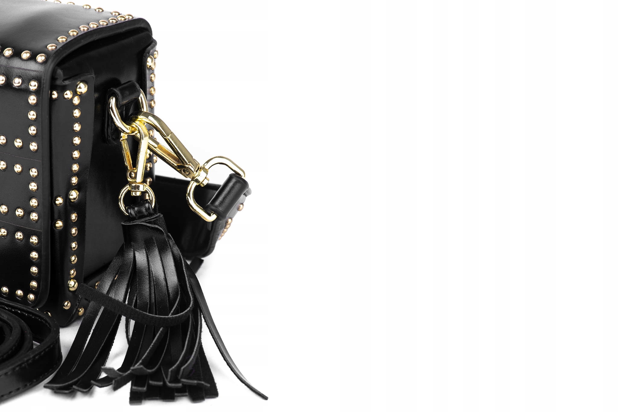 Torebka Damska Skórzana Zirconi Chiodo Czarna Marka inna