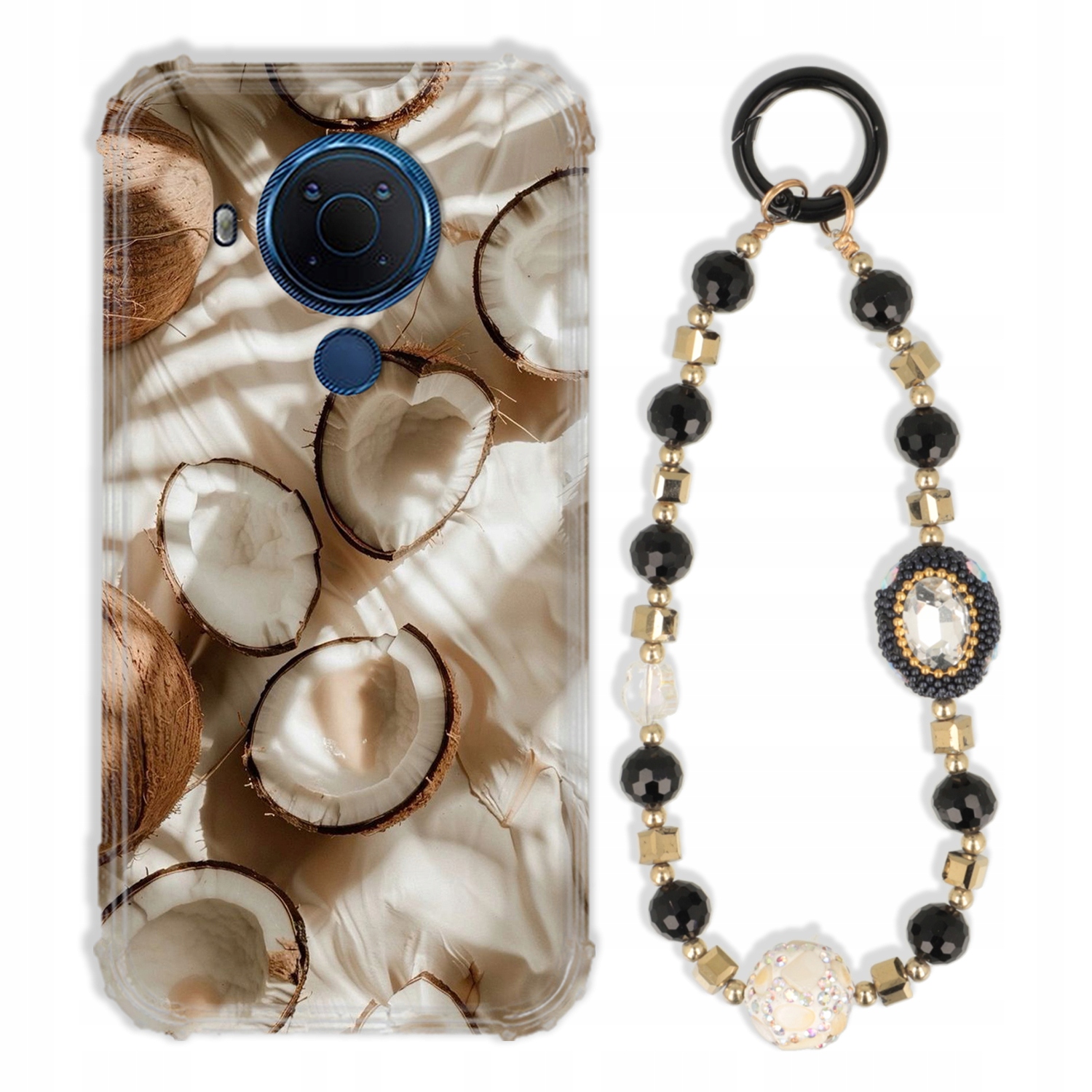 Puzdro Pre Nokia 5.4 Case Antishock Zirkóny Čierno Zlaté Odolné| Silné